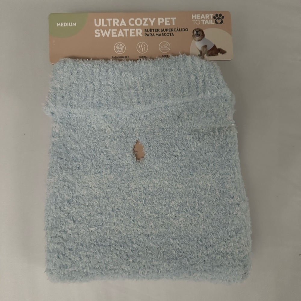 Ultra Cozy Pet Sweater - Light Blue
